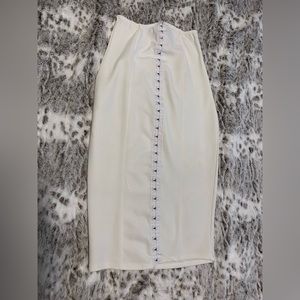 King Des White Corset Midi Skirt